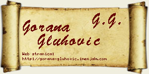 Gorana Gluhović vizit kartica